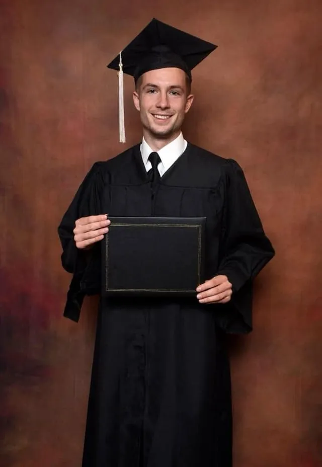 Lóránt Lettner at his U.S. graduation