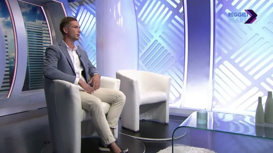 Lóránt Lettner in a Hungarian TV studio